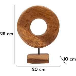 Mauro Ferretti Skulptur Dorat aus Teakholz 20x10x28 cm braun