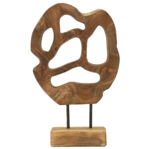 Mauro Ferretti Skulptur Lubang aus Teakholz 25x10x38 cm...