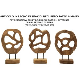 Mauro Ferretti скульптура Lubang из тика 25x10x38 см коричневый