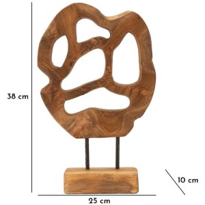 Mauro Ferretti скульптура Lubang из тика 25x10x38 см коричневый