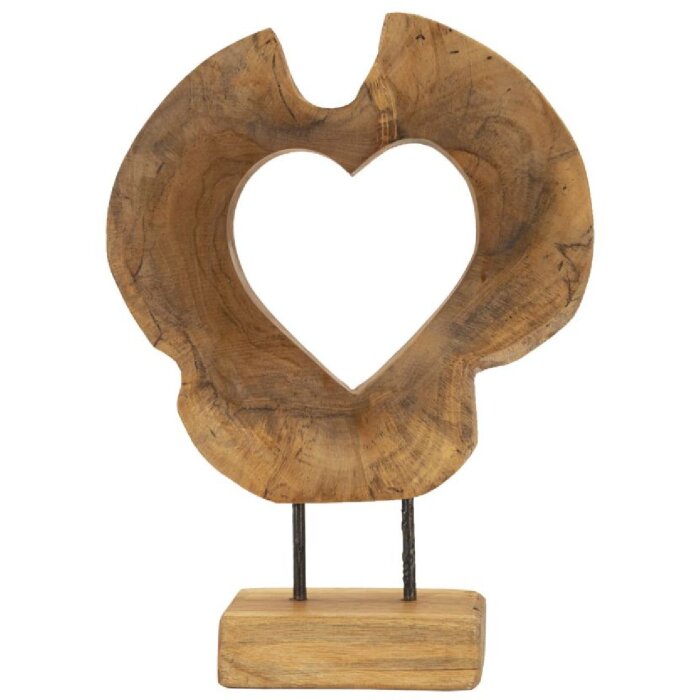 Mauro Ferretti Skulptur Hasi Teakholz 28x10x38 cm braun