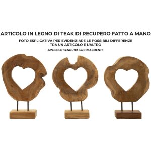 Mauro Ferretti Skulptur Hasi Teakholz 28x10x38 cm braun