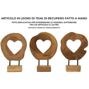 Mauro Ferretti Skulptur Hasi Teakholz 20x10x28 cm braun