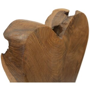 Mauro Ferretti Skulptur Herz Teakholz 15x10x35 cm braun