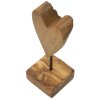 Mauro Ferretti Skulptur Herz Teakholz 10x10x25 cm braun