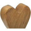 Mauro Ferretti Skulptur Herz Teakholz 10x10x25 cm braun