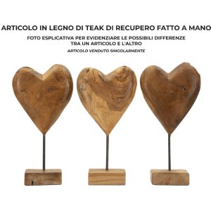 Mauro Ferretti Skulptur Dobu Teakholz 20x12x37 cm braun