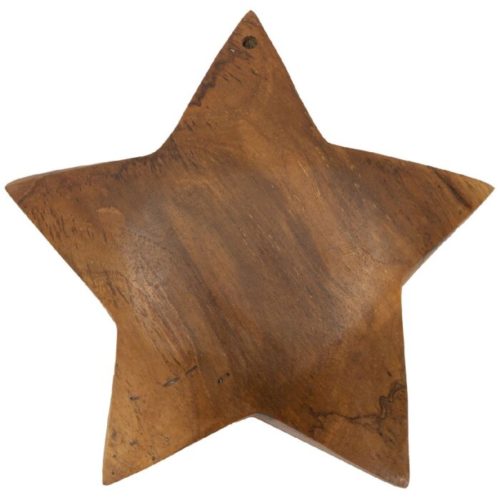 Mauro Ferretti Deko Stern Teakholz Ø19x5 cm braun