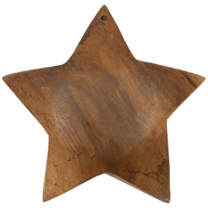 Mauro Ferretti Deko Stern Teakholz Ø19x5 cm braun