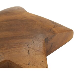 Mauro Ferretti Deko Stern Teakholz Ø19x5 cm braun