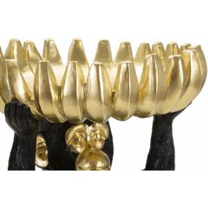 Mauro Ferretti Декоративная чаша в виде обезьяны Ø23x31,5 см черное золото глянцевое