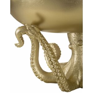 Mauro Ferretti Deko Schale Oktopus Polyresin Ø30x18 cm gold glänzend