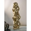 Декоративная фигурка Mauro Ferretti Башня с обезьянкой Ø10.5x30 см блестящее золото