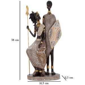 Mauro Ferretti Masai Figurenpaar 16,5x11,5x38 cm