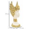 Mauro Ferretti Athena Statue mit Flügelkrone 17,5x17x38 weiß gold