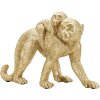 Mauro Ferretti Deko Affe mit Baby 29,5x11,5x18,5 gold