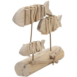 Mauro Ferretti Deko Skulptur Fische 37x10x24 natur