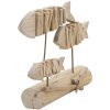Mauro Ferretti Deko Skulptur Fische 37x10x24 natur
