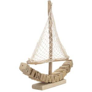 Mauro Ferretti Deko Segelboot 45x7x45 natur