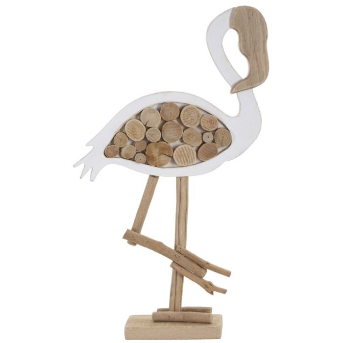 Mauro Ferretti Deko Flamingo 31x9x56 weiß natur