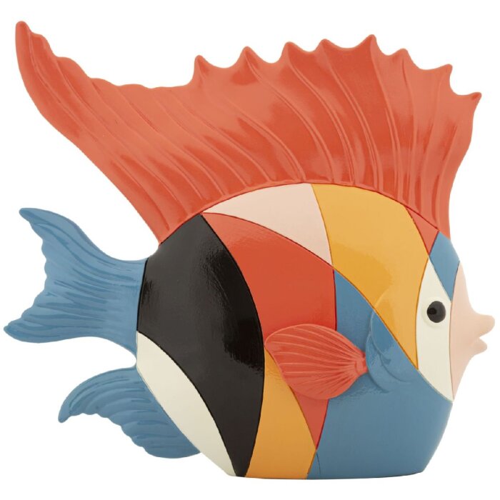 Mauro Ferretti Skulptur Fisch Rubic 28x8x25 cm mehrfarbig
