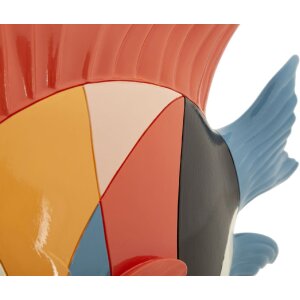 Mauro Ferretti Skulptur Fisch Rubic 28x8x25 cm mehrfarbig