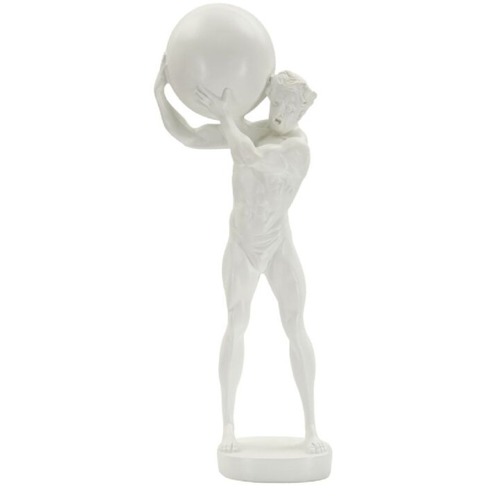 Mauro Ferretti Skulptur Atlas 18x12,5x50 weiß