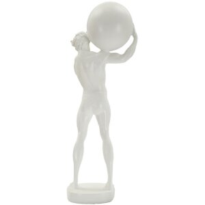 Mauro Ferretti Skulptur Atlas 18x12,5x50 weiß