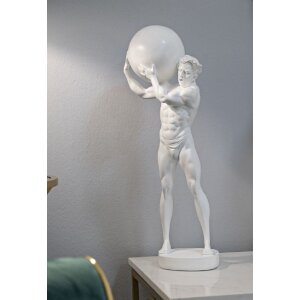 Mauro Ferretti Skulptur Atlas 18x12,5x50 weiß