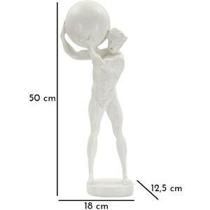 Mauro Ferretti Skulptur Atlas 18x12,5x50 weiß