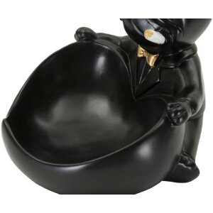 Mauro Ferretti Dekofigur Hund Ball mit Schale 18,5x20,5x20 cm schwarz gold