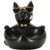 Mauro Ferretti Dekofigur Hund Ball mit Schale 18,5x20,5x20 cm schwarz gold