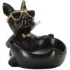 Mauro Ferretti Dekofigur Hund Ball mit Schale 18,5x20,5x20 cm schwarz gold