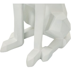 Mauro Ferretti декоративная скульптура собака Ори с подносом 27x51x74 см белое золото