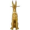 Mauro Ferretti Dekoskulptur Hund Pit mit Tablett 30x64x91 cm gold