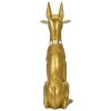 Mauro Ferretti Dekoskulptur Hund Pit mit Tablett 30x64x91 cm gold