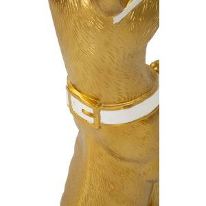 Mauro Ferretti декоративная скульптура собака Pit с подносом 27x51x74 см золото