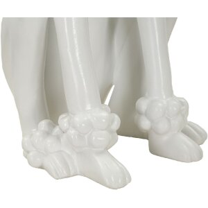 Mauro Ferretti Dekoskulptur Pudel sitzend 20x26x61 cm weiß