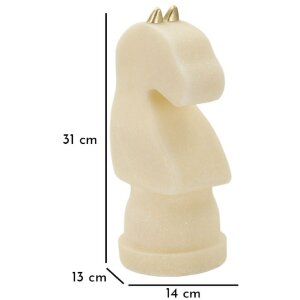 Mauro Ferretti Dekofigur Schachpferd Quarzy 14x13x31 cm weiß gold