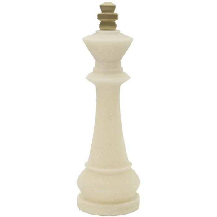 Mauro Ferretti Dekofigur Schachkönig Quarzy Ø13x41 cm weiß gold