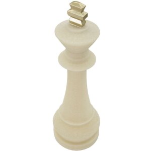 Mauro Ferretti Dekofigur Schachkönig Quarzy Ø13x41 cm weiß gold