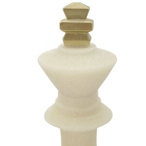 Mauro Ferretti Dekofigur Schachkönig Quarzy Ø13x41 cm weiß gold