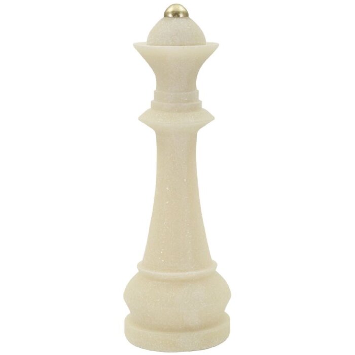 Mauro Ferretti Dekofigur Schachdame Quarzy Ø12x36 cm weiß gold