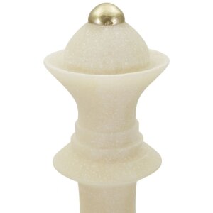 Mauro Ferretti Dekofigur Schachdame Quarzy Ø12x36 cm weiß gold