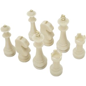 Mauro Ferretti Schachfiguren Set Quarzy 8-teilig weiß gold