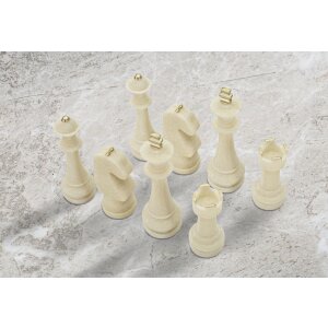 Mauro Ferretti Schachfiguren Set Quarzy 8-teilig weiß gold
