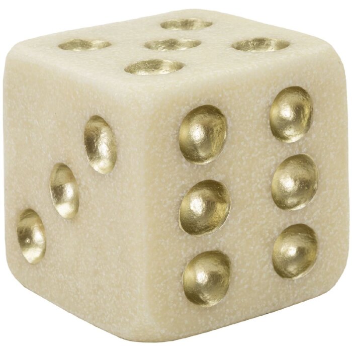 Mauro Ferretti Würfel Quarzy 12x12x12 cm weiß gold