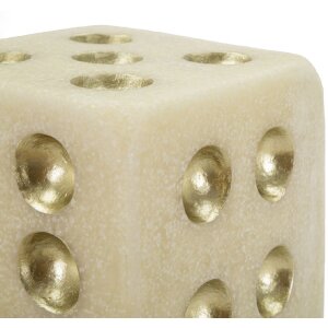 Mauro Ferretti Würfel Quarzy 12x12x12 cm weiß gold