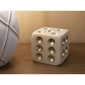 Mauro Ferretti Würfel Quarzy 12x12x12 cm weiß gold