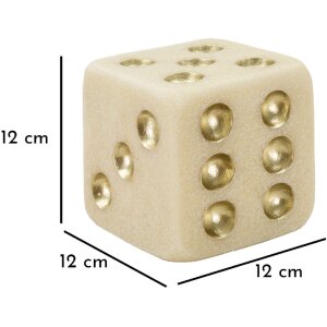 Mauro Ferretti Würfel Quarzy 12x12x12 cm weiß gold